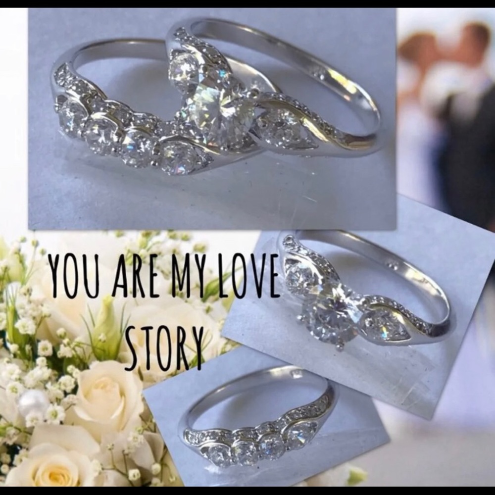 ❤️ 925 Silver Wedding Ring ❤️